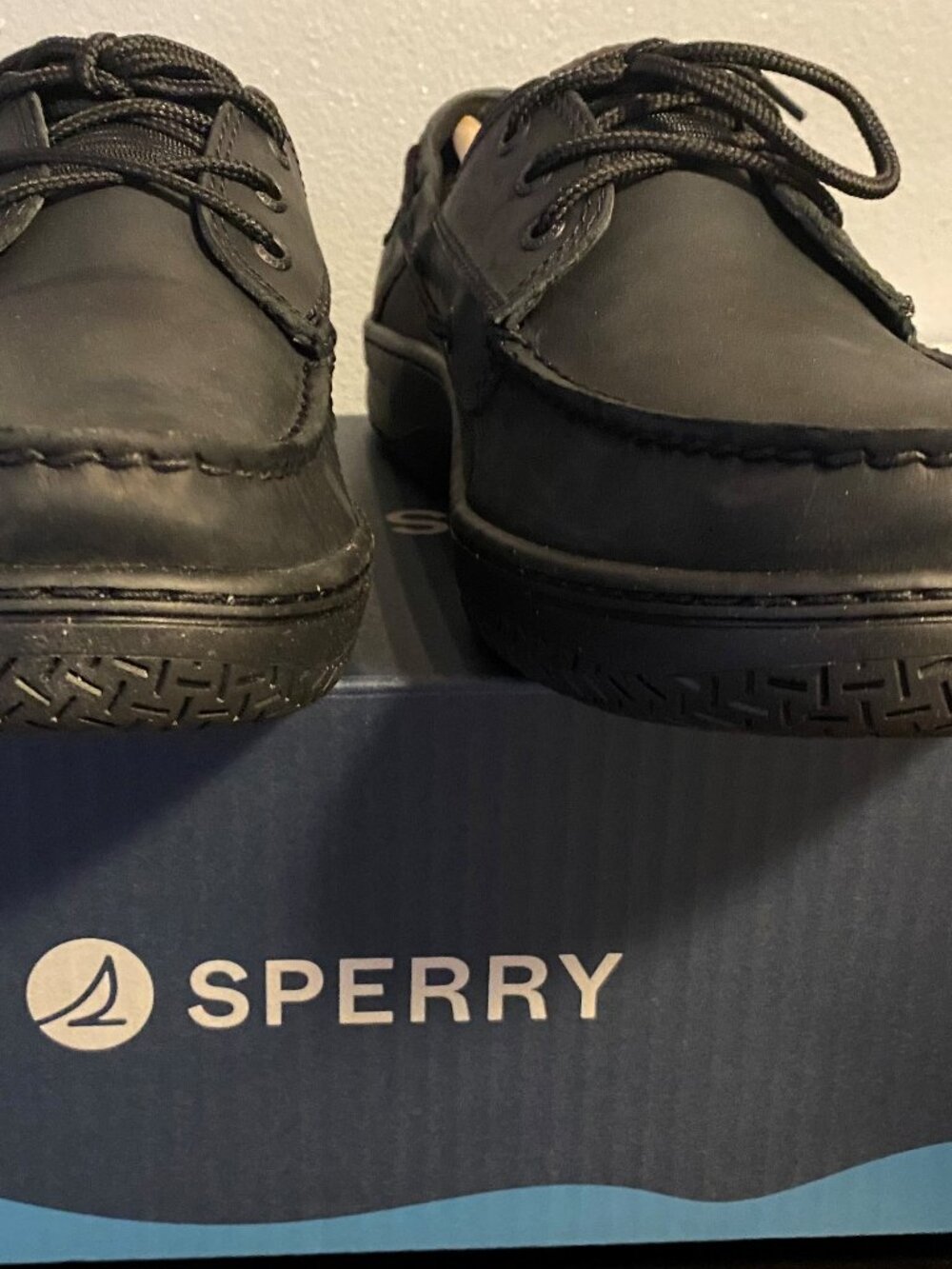 Sperry Top-Sider Men's Black Leather Loafer Shoes